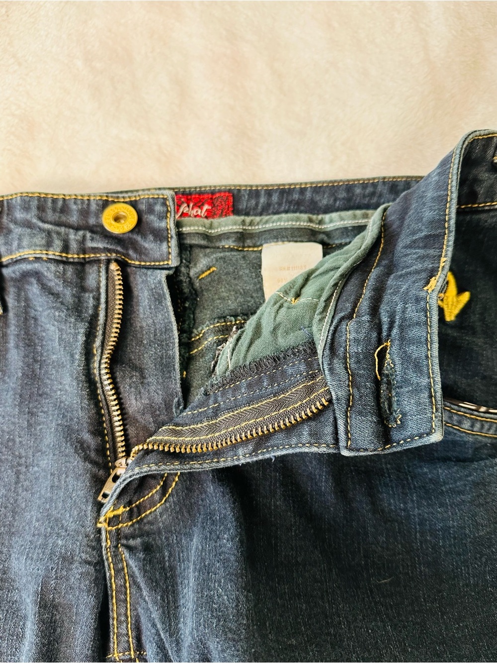 Vintage Y2K Baby Phat Low Rise Jeans in Dark Wash Denim Size 9 - Picture 8 of 11
